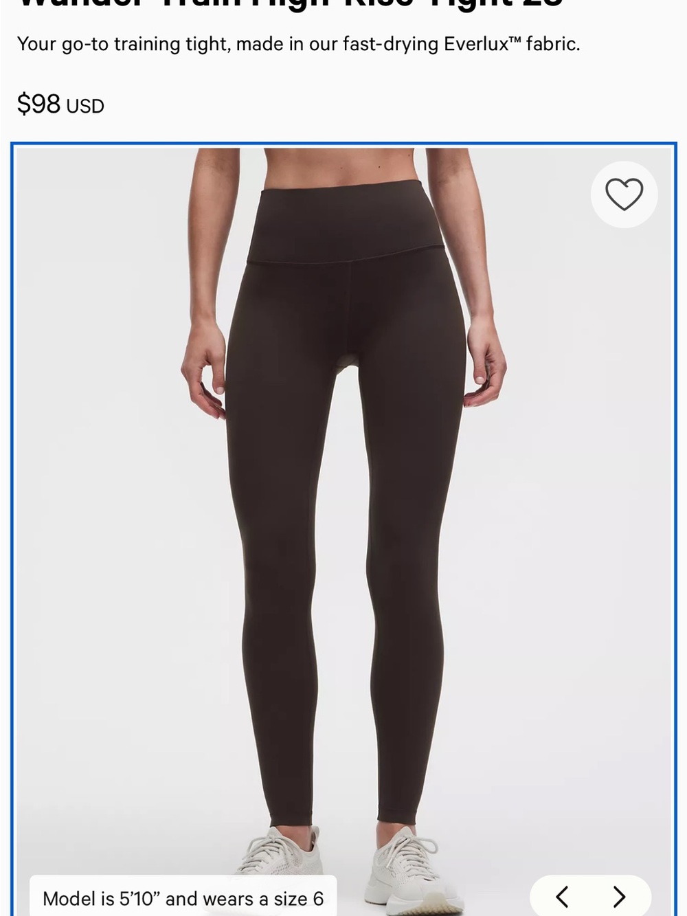 Lululemon Wunder Train Leggings - 8